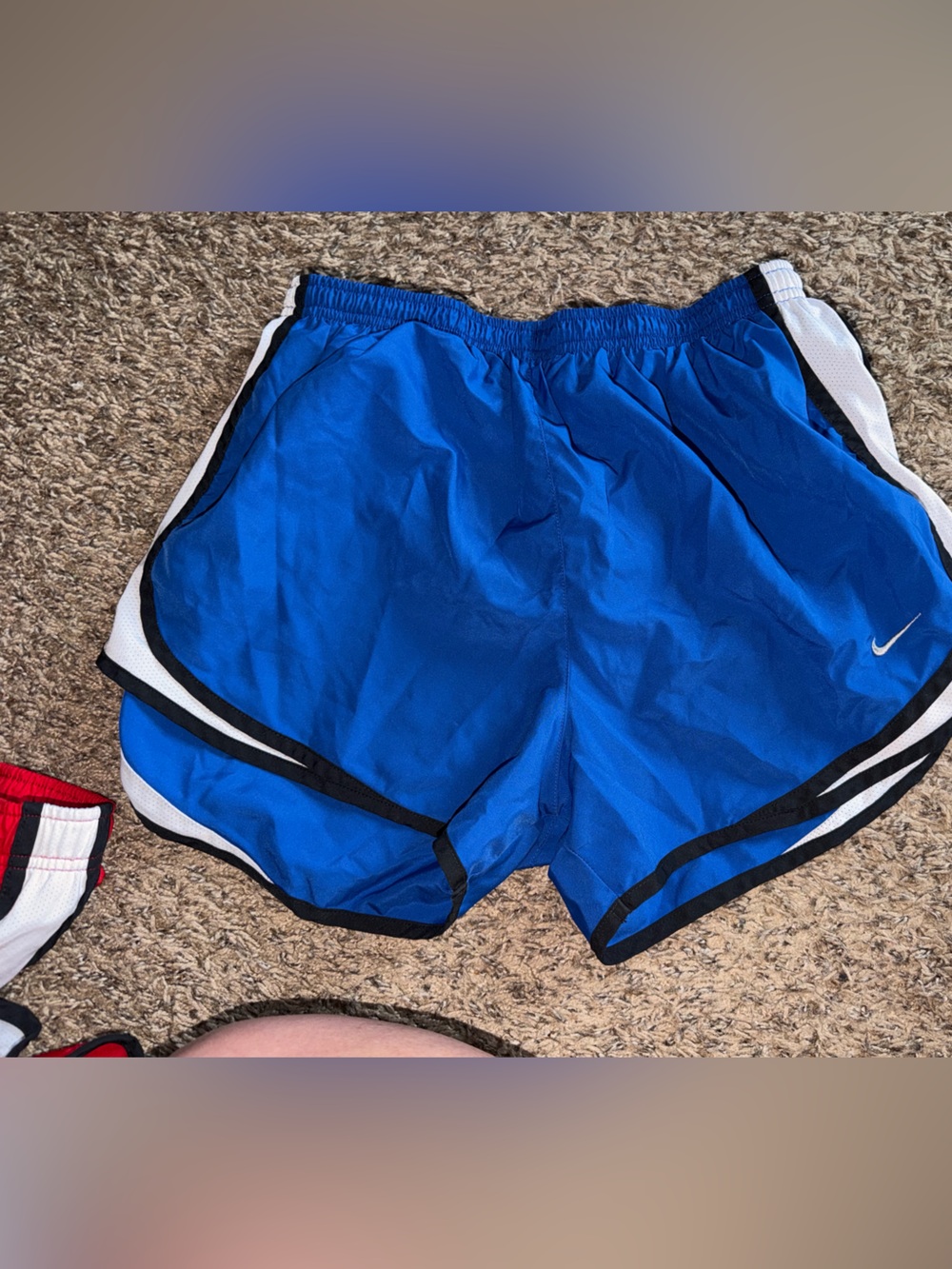 Nike Royal Blue Athletic Shorts with White Trim